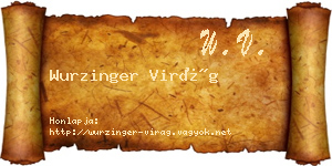 Wurzinger Virág névjegykártya