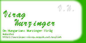 virag wurzinger business card